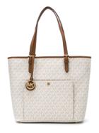 Michael Michael Kors - Snap Pocket Tote - Women - Cotton/polyester/pvc - One Size, Nude/neutrals, Cotton/polyester/pvc