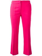 No21 Cropped Trousers, Women's, Size: 38, Pink/purple, Viscose/spandex/elastane