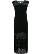 Twin-set Long Crochet Dress, Women's, Size: Xs, Black, Cotton/viscose