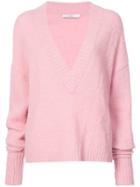 Tibi V-neck Jumper - Pink