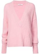 Tibi V-neck Jumper - Pink