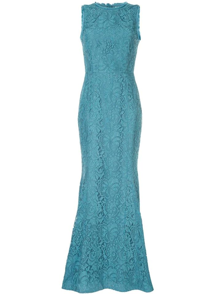 Rebecca Vallance Mae Lace Long Gown - Blue