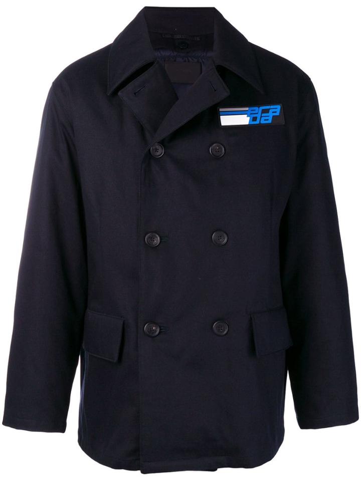 Prada Double-breasted Coat - Blue