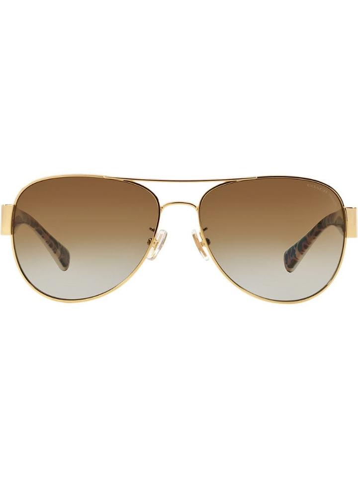 Coach Aviator Frame Sunglasses - White