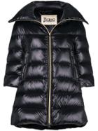 Herno Puffer Front Zipped Coat - Black