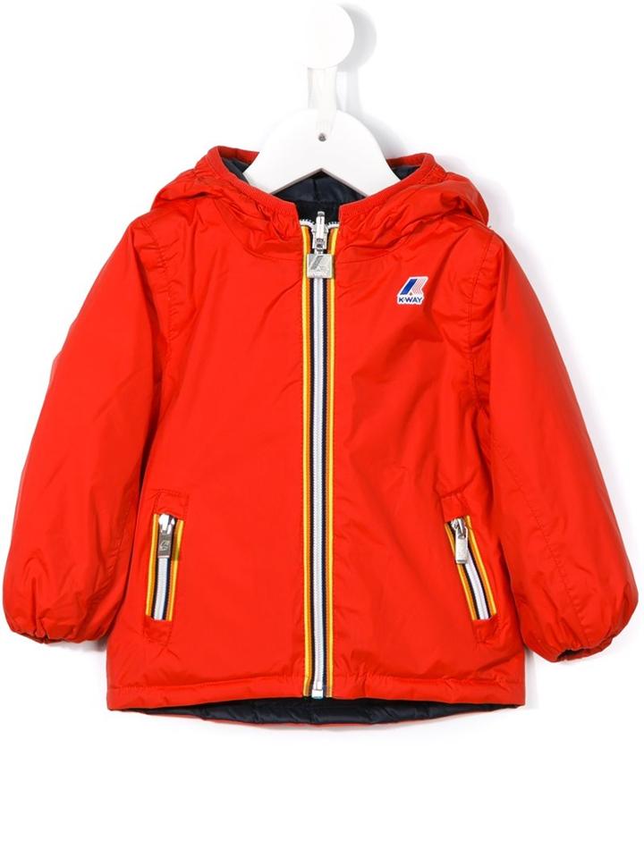 K Way Kids Reversible 'claude' Raincoat, Toddler Boy's, Size: 12 Mth, Red