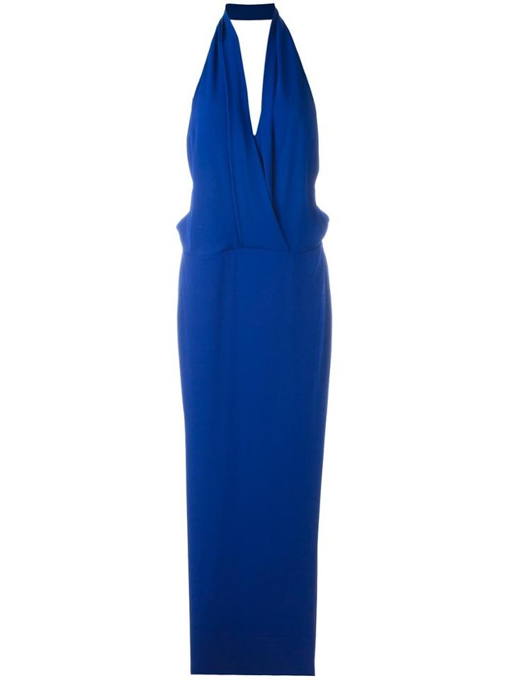 Tom Ford Halterneck Long Dress - Blue