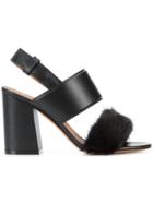 Givenchy Block Heel Open Toe Sandals - Black