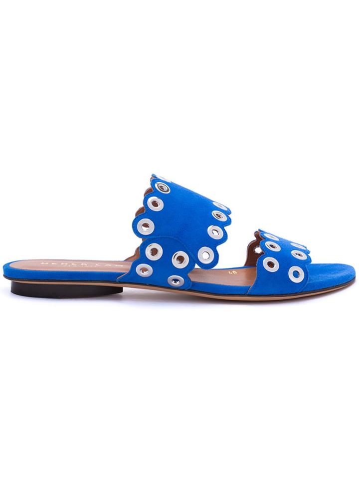 Derek Lam Masha Flat Open Slide - Blue