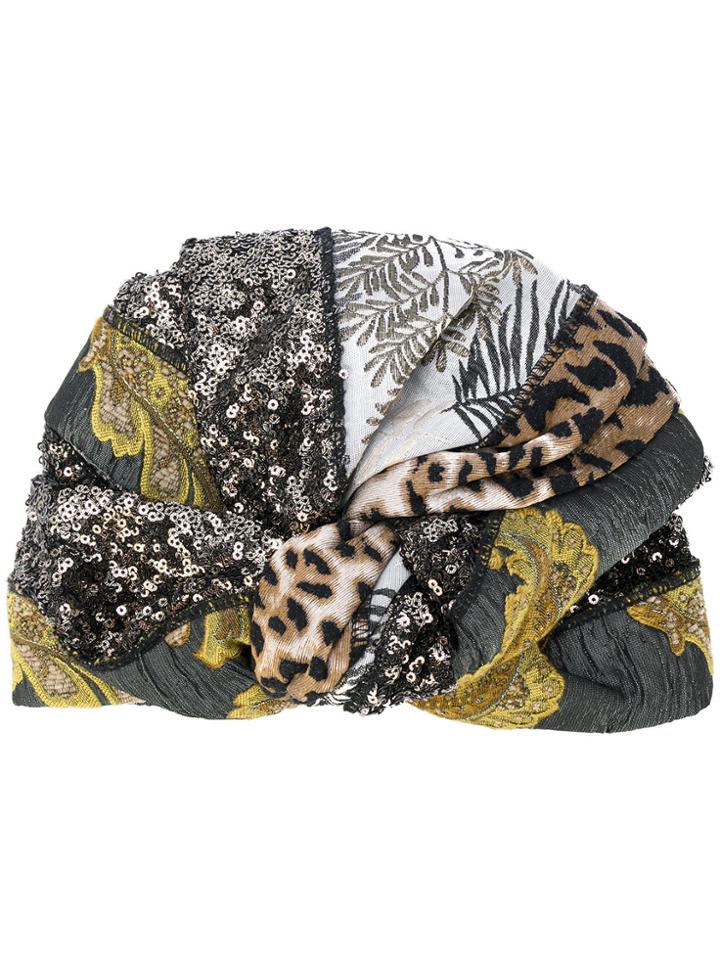 Antonio Marras Mixed Fabric Wrap Hat - Multicolour