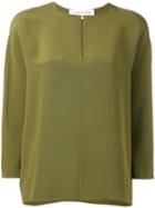 Gianluca Capannolo - Round Neck Blouse - Women - Silk - 44, Green, Silk