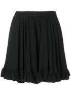Msgm Frill Hem Skirt - Black