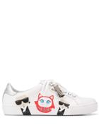 Karl Lagerfeld Cat And Karl Tassel Low Tops - White