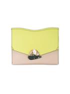 Proenza Schouler Colour Block Clutch, Women's, Yellow/orange, Leather