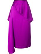 Chalayan Side Sash Ruffled Skirt - Pink & Purple