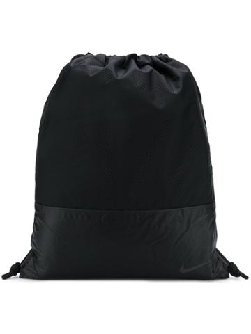 Nike Logo Drawstring Backpack - Black