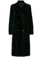 Drome Fur Detail Coat - Black