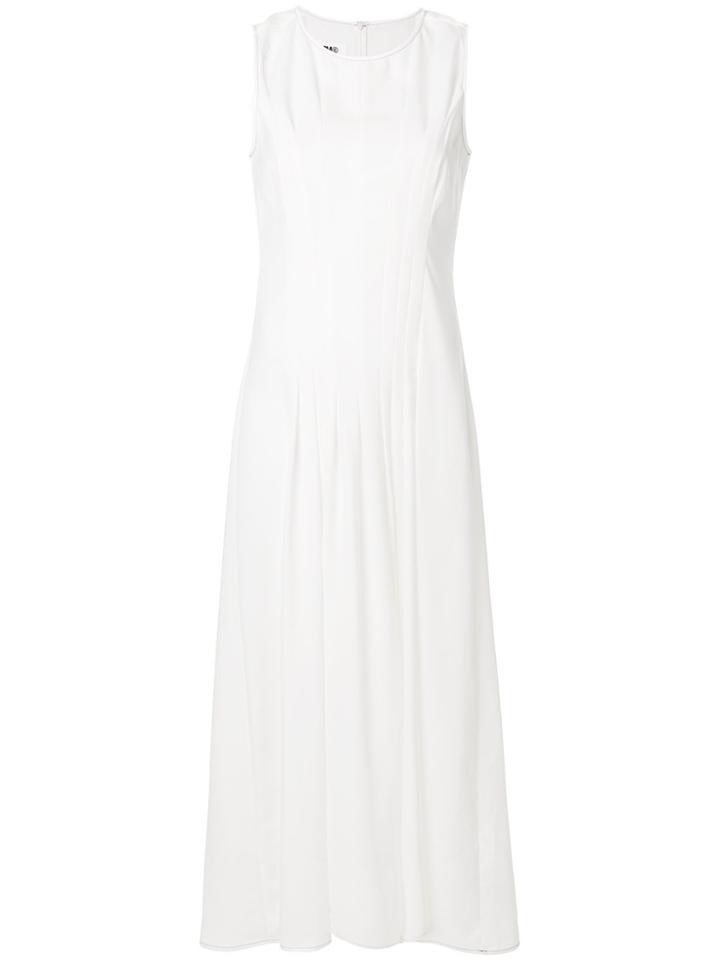 Mm6 Maison Margiela Pleat Detail Dress - White