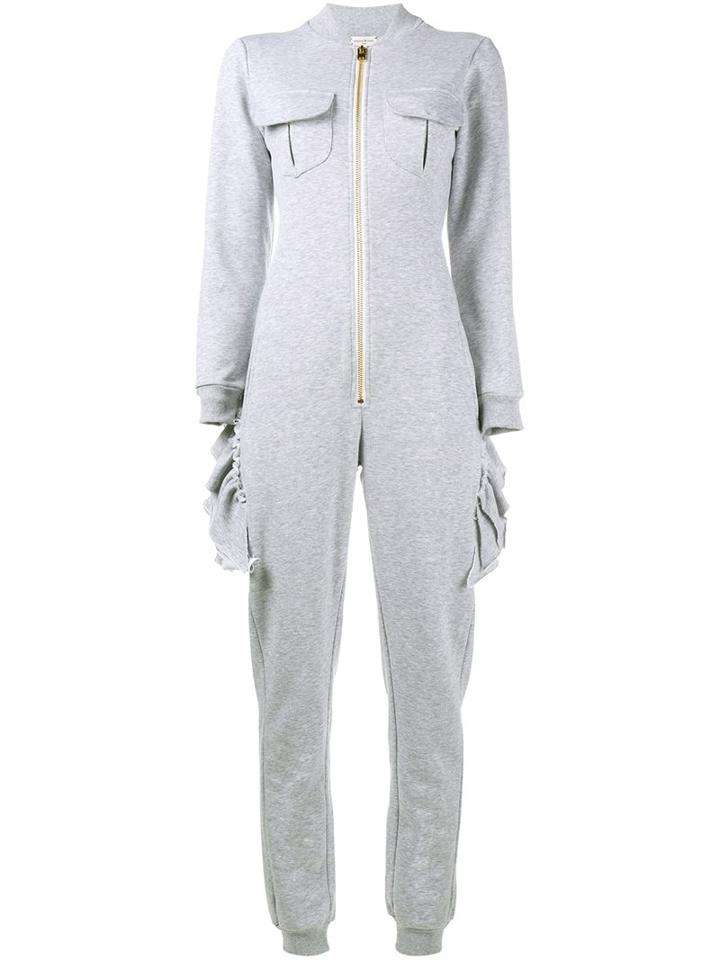Natasha Zinko Jersey Jumpsuit, Women's, Size: Large, Grey, Cotton