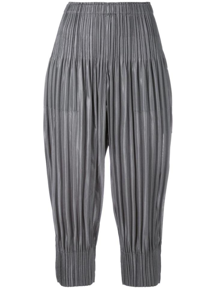 Pleats Please By Issey Miyake Ballon-shaped Trousers - Grey