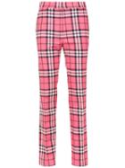 Reinaldo Lourenço Straight Fit Check Trousers - Pink