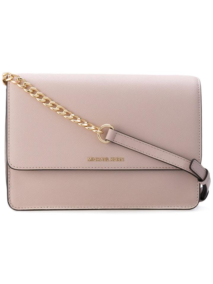 Michael Michael Kors - Chain Strap Shoulder Bag - Women - Leather - One Size, Pink/purple, Leather