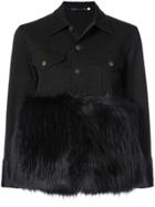 Harvey Faircloth Fur-panelled Jacket - Black
