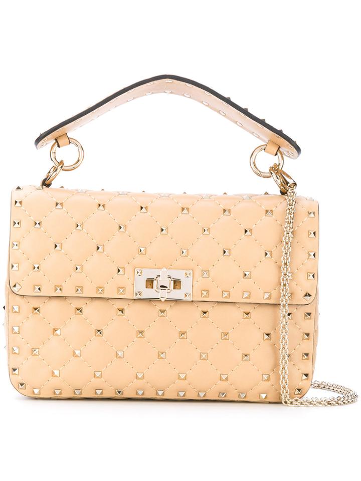 Valentino Valentino Garavani Rockstud Spike Crossbody Bag - Nude &