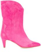 The Seller Snake Embossed Detailed Boots - Pink