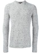 Michael Michael Kors Crew Neck Jumper, Men's, Size: Xxl, Grey, Nylon/viscose/wool