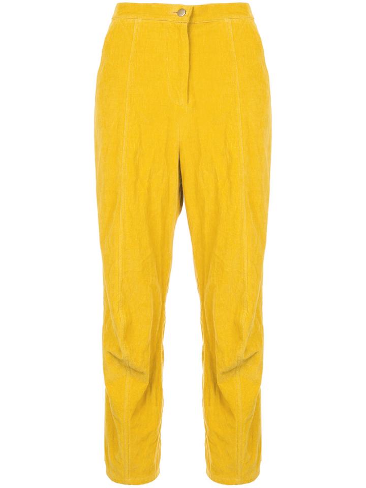 Zambesi Curved Knee Cropped Trousers - Yellow & Orange