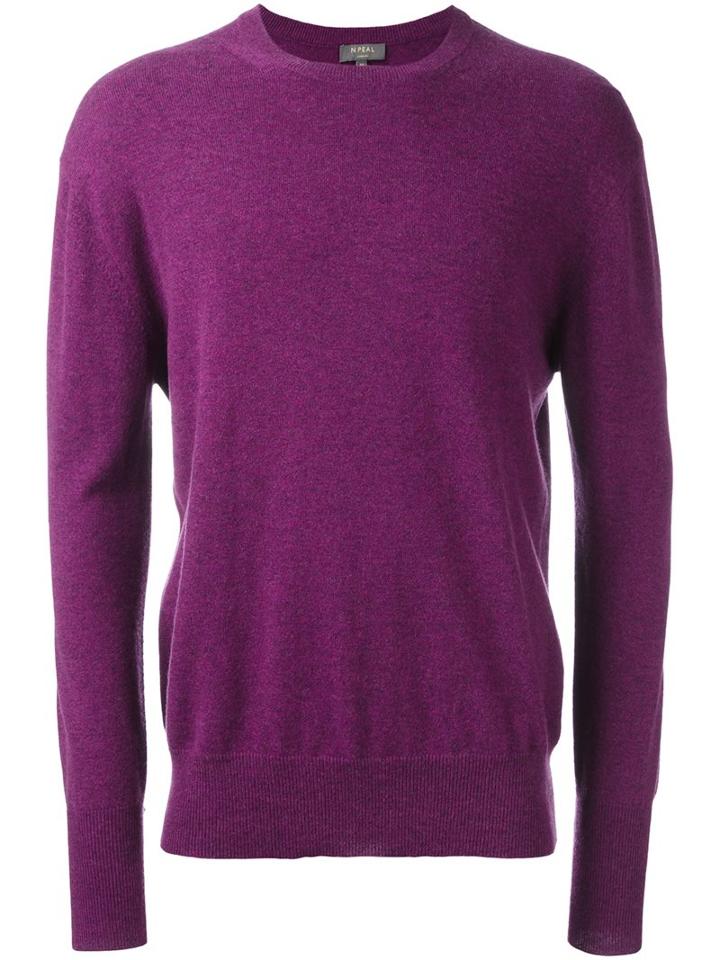 N.peal 'the Oxford' Pullover, Men's, Size: Medium, Pink/purple, Cashmere