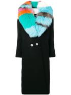 Giada Benincasa Contrast Collar Coat - Black