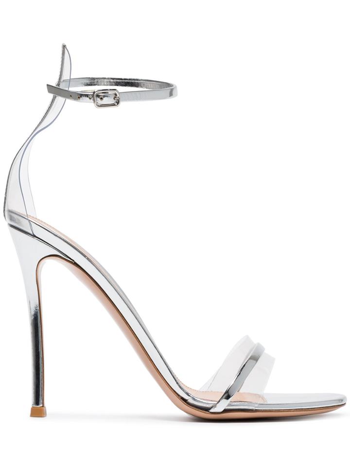 Gianvito Rossi 105 G String Sandals - Metallic