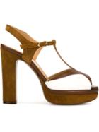 L Autre Chose Platform Sandals, Women's, Size: 36, Brown, Calf Leather/leather