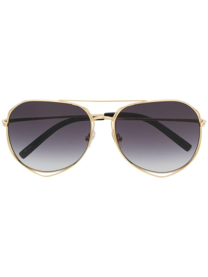 Linda Farrow Aviator Sunglasses - Gold