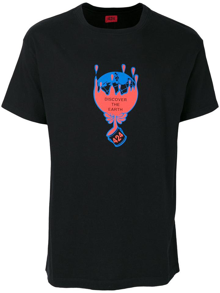 424 Fairfax - Earth Print T-shirt - Men - Cotton - L, Black, Cotton