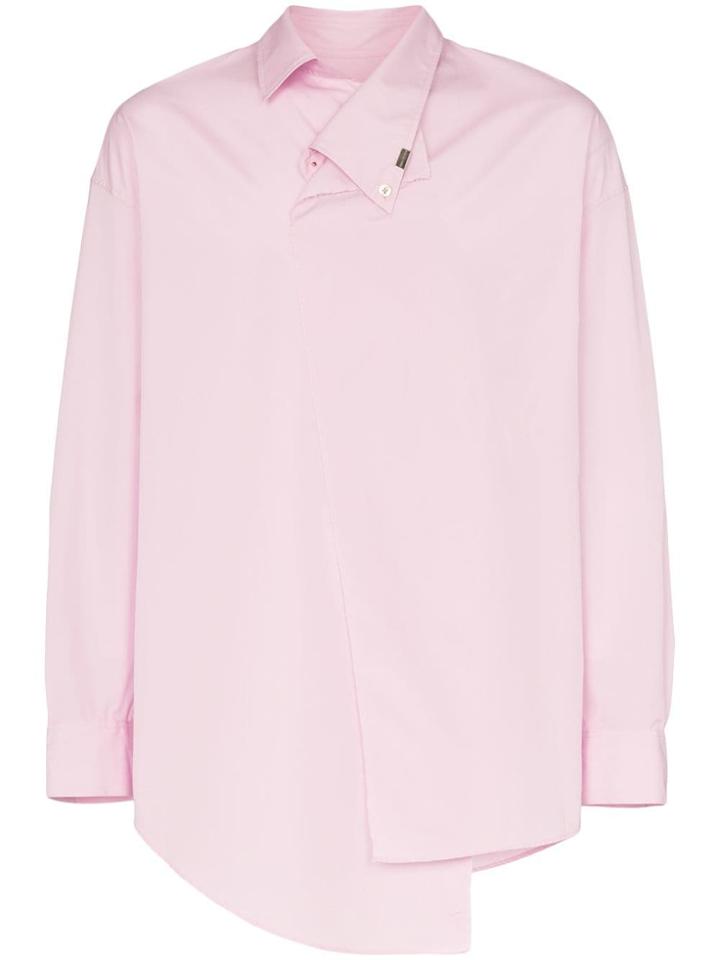 Bed J.w. Ford Asymmetric Cotton Shirt - Pink