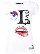 Love Moschino Love Graphic Print T-shirt - White