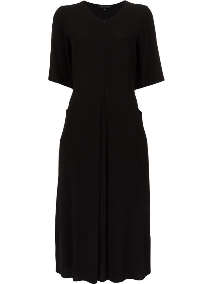Alcaçuz Panelled Midi Dress - Black