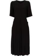 Alcaçuz Panelled Midi Dress - Black
