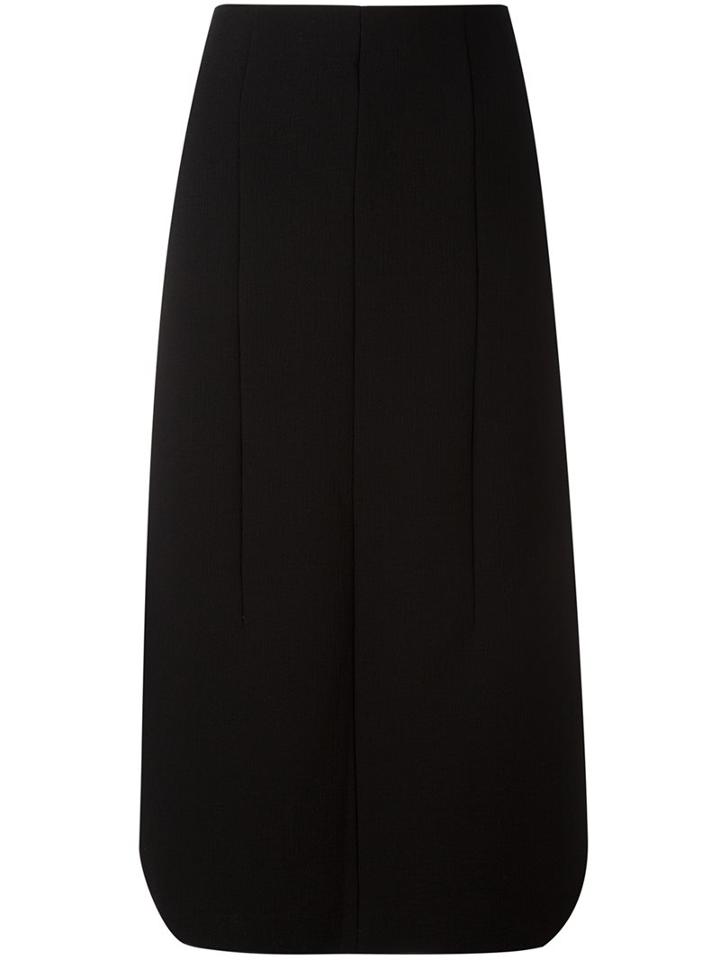 Iceberg Side Slit Skirt, Women's, Size: 40, Black, Polyamide/wool