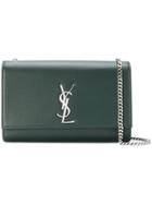 Saint Laurent Grain De Poudre Medium Kate Bag - Green