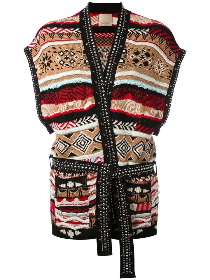 Laneus - Jacquard Gilet - Women - Cotton/aluminium - 40, Women's, Cotton/aluminium