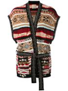 Laneus - Jacquard Gilet - Women - Cotton/aluminium - 40, Women's, Cotton/aluminium