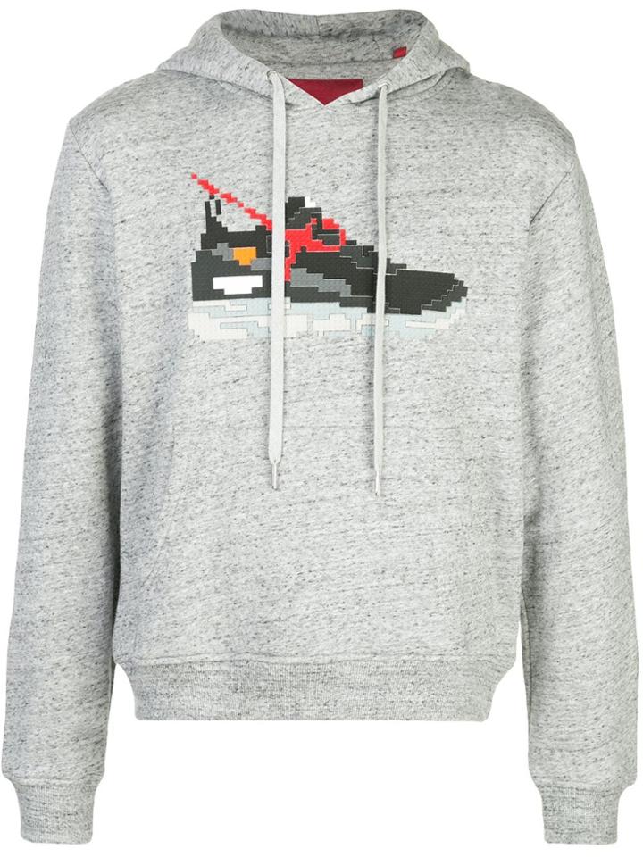 Mostly Heard Rarely Seen 8-bit Black Gear Hoodie - Grey