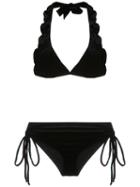 Adriana Degreas - Velvet Bikini Set - Women - Polyester/spandex/elastane - M, Black, Polyester/spandex/elastane