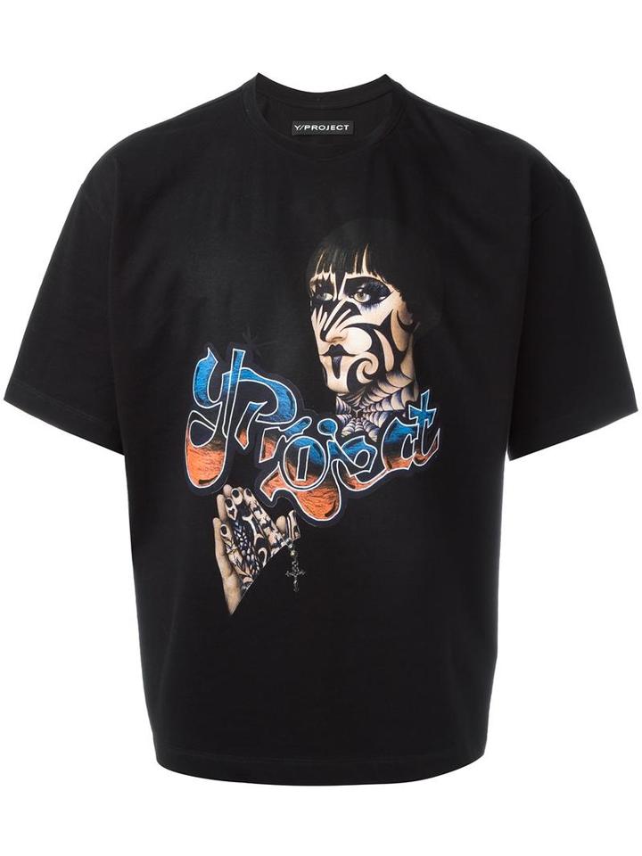 Y / Project 'prayer' T-shirt, Adult Unisex, Size: Xl, Black, Cotton
