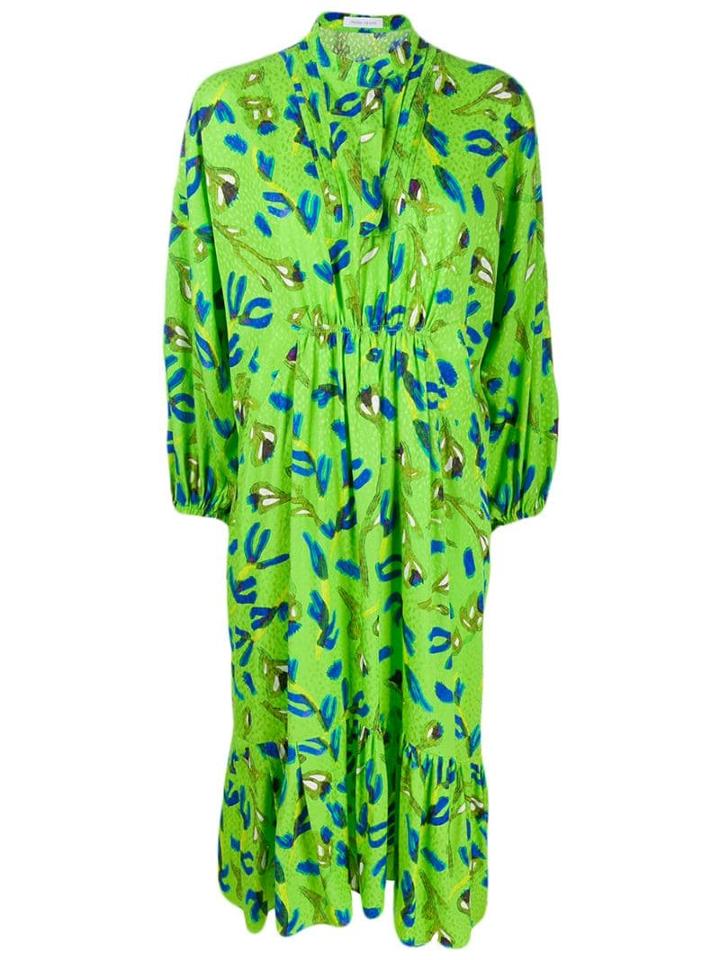 Christian Wijnants Floral Print Shirt Dress - Green