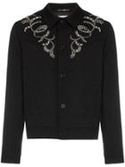 Saint Laurent Teddy Western Style Embroidered Jacquard Print Denim
